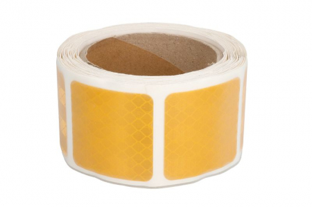 Accesorii - Banda reflectorizanta de contur 3M 1 buc, pentru suprafete soft, culoare galben 5,5cm x 5m