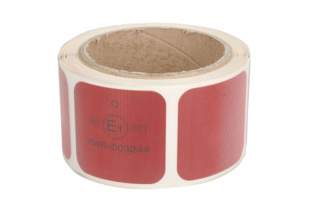 Accesorii - Banda reflectorizanta de contur 3M 1 buc, pentru suprafete soft, culoare rosie 5,5cm x 5m