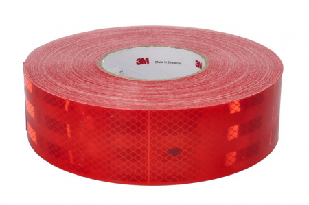 Accesorii - Banda reflectorizanta de contur 3M 1 buc, soft, culoare rosie 5,1cm x 50m