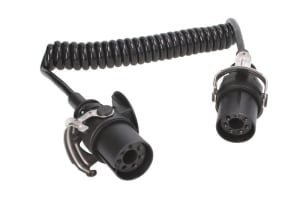 Piese auto - Cablu electric spiralat (lungime de lucru 3,5m, lungime maxima 4m, negru, 5 numar pini, ABS)