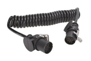 Piese Camioane - Cablu electric spiralat (lungime de lucru 4,5m, lungime maxima 5,2m, cu mufe, 15 numar pini, 24V; ADR)