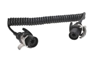 Piese Camioane - Cablu electric spiralat (lungime de lucru 4,5m, lungime maxima 5,2m, cu mufe, EBS)