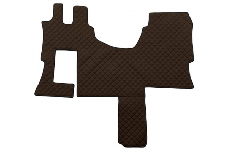 Covorase podea camion - Covor podea camion , cabina SOLO STAR, ECO-LEATHER, 1 bucata (material - eco-piele, culoare - maro) potrivit MERCEDES ACTROS MP4 / MP5 dupa 2011