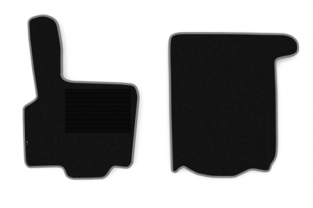 Covorase podea camion - Covor podea camion potrivit DAF, sofer + pasager, velur, 2 bucati (material - velur, culoare - gri) potrivit DAF 95 XF, XF 95 1997-2012