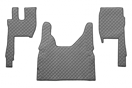 Covorase podea camion - Covor podea camion potrivit FORD, ECO-LEATHER, set 3 buc. (material - eco-piele, culoare - gri) potrivit FORD F-MAX dupa 2018