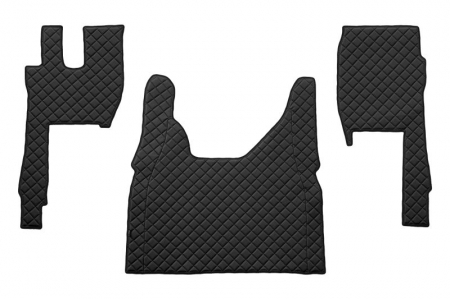 Covorase podea camion - Covor podea camion potrivit FORD, ECO-LEATHER, set 3 buc. (material - eco-piele, culoare - negru) potrivit FORD F-MAX dupa 2018