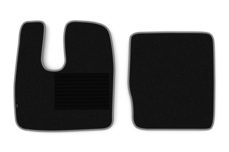 Covorase podea camion - Covor podea camion potrivit MAN, cabina ingusta M, L, XL, LX, XLX, sofer + pasager, velur, 2 bucati (material - velur, culoare - gri) potrivit MAN TGA, TGL dupa 2000