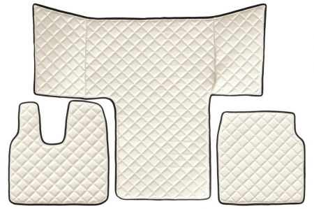 Covorase podea camion - Covor podea camion potrivit MAN, cabina L, XL ECO-LEATHER, set 3 buc. (material - eco-piele, culoare - bej) potrivit MAN TGL dupa 2016