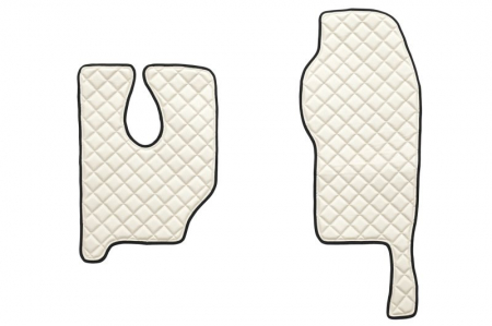 Covor podea camion potrivit MERCEDES, Scaun fix pentru pasager tunel inalt, ECO-LEATHER, set 3 buc. (material - eco-piele, culoare - bej)  [1]