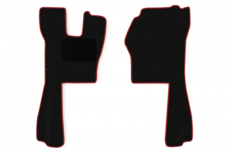 Covorase podea camion - Covor podea camion potrivit SCANIA, scaun pneumatic pentru pasageri, sofer + pasager, velur, 2 bucati (material - velur, culoare - rosu) potrivit SCANIA P,G,R,T dupa 2004