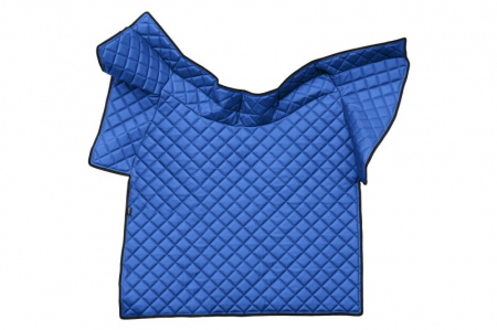 Covor podea camion potrivit VOLVO, ECO-LEATHER, set 3 buc. (material - eco-piele, culoare - albastru, fara compartiment in carcasa cutiei de viteze) [2]
