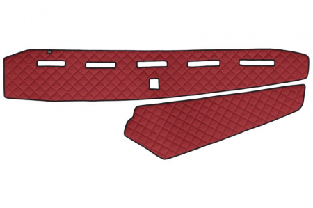 Covoras bord - Covoras bord (fara locas senzor) rosu, ECO-piele, ECO-LEATHER potrivit VOLVO FH16 II dupa 2014