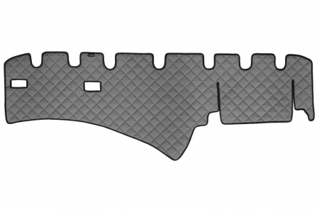 Covoras bord - Covoras bord gri, ECO-piele, ECO-LEATHER potrivit SCANIA L,P,G,R,S, P,G,R,T dupa 2004
