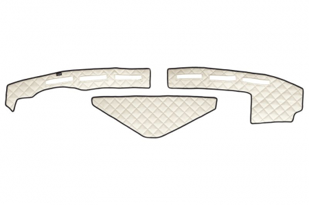 Covoras bord - Covoras bord (locas senzor) bej, ECO-piele, ECO-LEATHER potrivit Renault Truck T dupa 2013