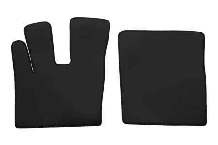 Covorase podea camion - Covoras podea camion sofer si pasager set 2 buc (material - eco-leather negru) potrivit DAF XF 105, XF 106 dupa 2012