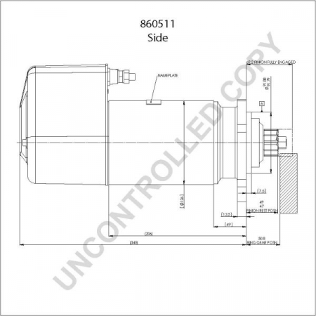 Electromotor (24V, 6,6kW) VOLVO A, B 12, FH 12, FL 12, FM 12 D12A340-D12D500 [4]