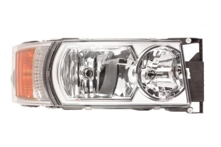 Faruri - Far dreapta 4*LED/8*LED/H1/H21W/H7, electric, crom, cu Semnalizator, fundal: crom, culoare Semnalizator: portocaliu SCANIA P,G,R,T dupa 2012