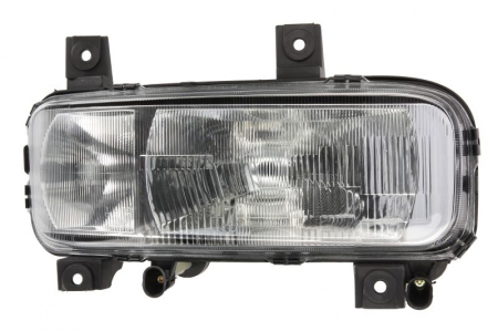 Faruri - Far dreapta H1/H4/W5W, electric fara motoras, fundal crom MERCEDES ATEGO intre 1998-2004