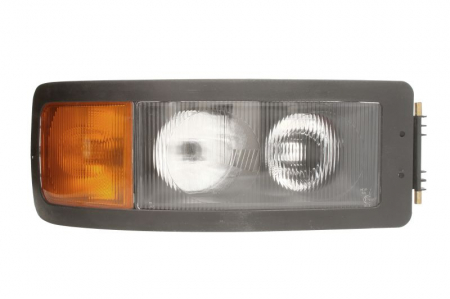 Faruri - Far dreapta H1/H4/W5W, manual, fundal negru, culoare Semnalizator portocaliu MAN F 2000, M 2000 L, M 2000 M dupa 1994