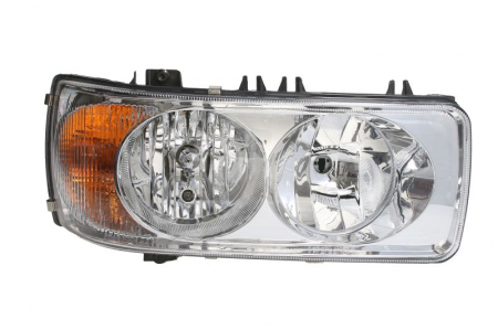 Faruri - Far dreapta H1/H7/P21W/W5W, electric, fundal crom, culoare Semnalizator portocaliu DAF 75 CF, 85 CF, 95 XF dupa 1997