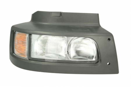 Faruri - Far dreapta H1/P21W/W5W, manual cu semnalizator si rama fundal argintiu, culoare Semnalizator portocaliu RVI MIDLUM dupa 2000