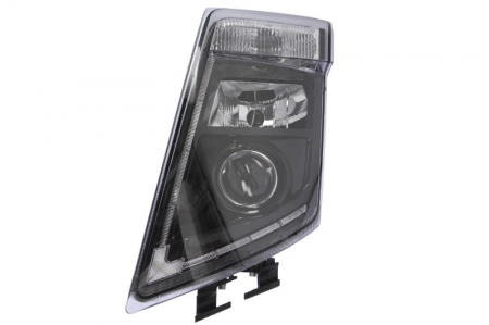 Faruri - Far stanga 2*LED/H7/PY21W, manual, fundal negru VOLVO FH, FH 16, FM dupa 2008