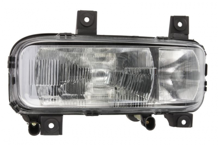 Faruri - Far stanga H1/H4/W5W, electric fara motoras, fundal crom MERCEDES ATEGO intre 1998-2004