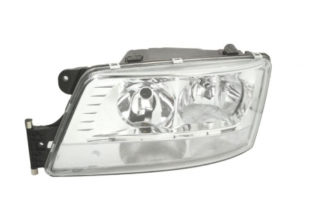 Faruri - Far stanga H21W/H7/LED/PY21W, electric, fundal: crom, culoare Semnalizator: alba MAN TGX dupa 2007