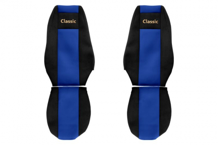 Huse scaune - Huse scaun camion Classic (albastru, material velur, serie CLASSIC, centura pasager asamblata in scaun ) Renault Trucks Premium