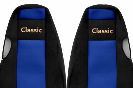 Huse scaun camion Classic (albastru, material velur, serie CLASSIC, centura pasager asamblata in scaun ) Scania 4 [1]