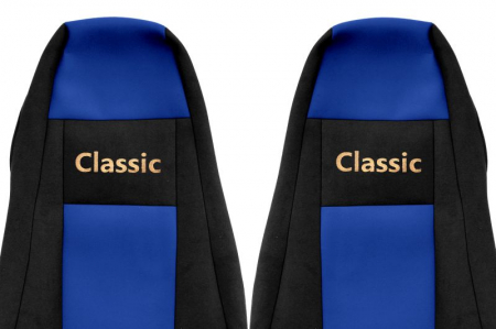 Huse scaun camion Classic (albastru, material velur, serie CLASSIC, centura pasager asamblata in scaun) Scania P,G,R,T [1]