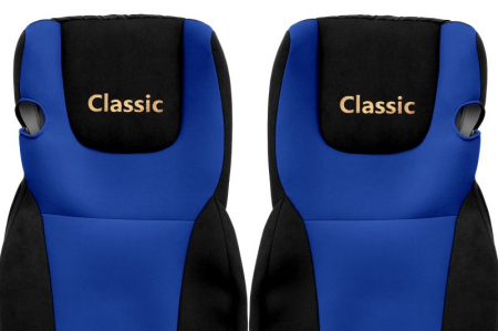 Huse scaun camion Classic (albastru, material velur, serie CLASSIC, Euro 6; centura pasager asamblata in scaun ) DAF XF [1]