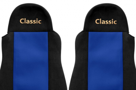 Huse scaun camion Classic albastru, material velur, serie CLASSIC) potrivit DAF XF 105; XF 95 [1]