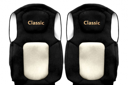 Huse scaun camion Classic (bej, material velur, serie ELEGANCE, centura pasager asamblata in scaun; ) potrivit FORD F-Max [1]
