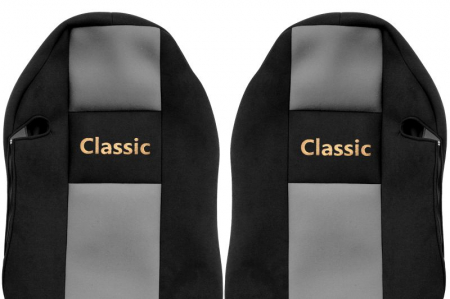 Huse scaun camion Classic (gri, material velur, serie CLASSIC, centura pasager asamblata in scaun) Mercedes Actros [1]