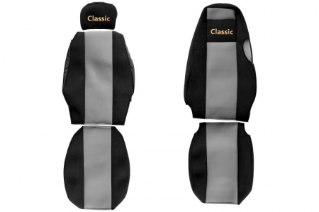 Huse scaune - Huse scaun camion Classic (gri, material velur, serie CLASSIC, centura pasager asamblata in scaun ) Scania 4