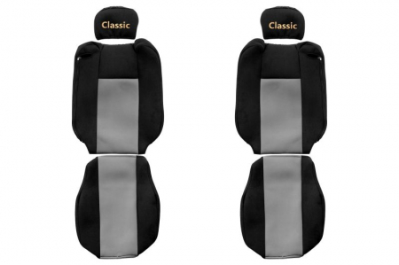 Huse scaune - Huse scaun camion Classic (gri, material velur, serie CLASSIC, centura pasager asamblata in scaun tetiera reglabil) Renault Trucks T
