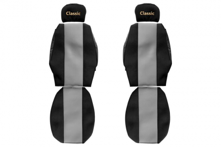 Huse scaune - Huse scaun camion Classic (gri, material velur, serie CLASSIC, centura pasager asamblata in scaun tetiera reglabila) Renault Truck Premium