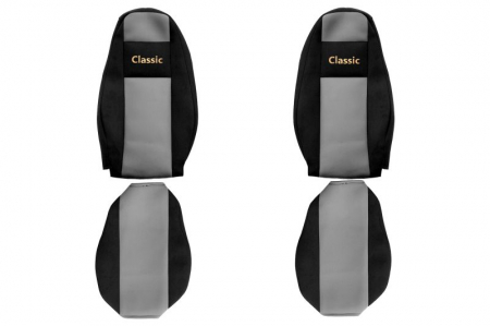 Huse scaune - Huse scaun camion Classic (gri, material velur, serie CLASSIC, egrate) potrivit VOLVO FH4