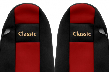 Huse scaun camion Classic (rosu, material velur, serie CLASSIC, centura pasager asamblata in scaun) Iveco Stralis [1]