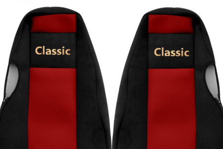 Huse scaun camion Classic (rosu, material velur, serie CLASSIC, centura pasager asamblata in scaun) Scania 4 [1]