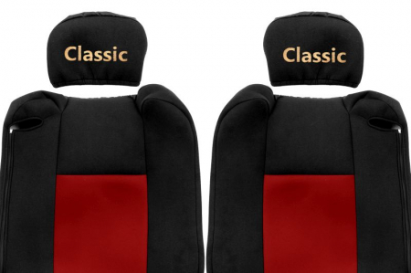 Huse scaun camion Classic (rosu, material velur, serie CLASSIC, centura pasager asamblata in scaun tetiera reglabila) Renault Trucks T [1]