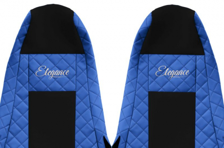 Huse scaun camion Elegance (albastru, material eco-piele / velur, serie ELEGANCE, Cabina STREAMLINE; fara microfon; tetiera integrata pentru pasageri; tetiera soferului integrata) potrivit SCANIA [2]