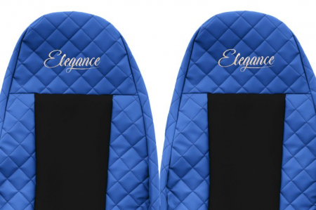 Huse scaun camion Elegance (albastru, material eco-piele / velur, serie ELEGANCE, egrate) potrivit VOLVO [2]