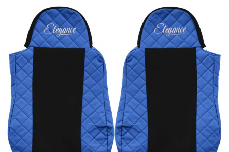 Huse scaun camion Elegance (albastru, material eco-piele / velur, serie ELEGANCE) potrivit DAF [2]