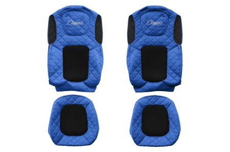 Huse scaune - Huse scaun camion Elegance (albastru, material eco-piele / velur, serie ELEGANCE) potrivit FORD F-MAX
