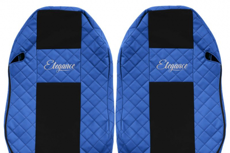 Huse scaun camion Elegance (albastru, material eco-piele / velur, serie ELEGANCE) potrivit MERCEDES Actros [2]