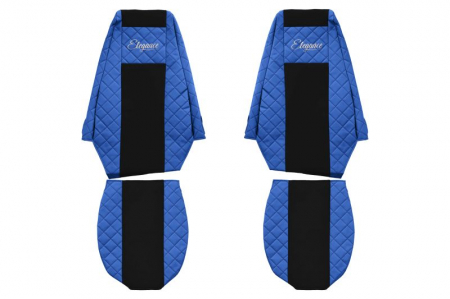 Huse scaune - Huse scaun camion Elegance (albastru, material eco-piele / velur, serie ELEGANCE) potrivit RENAULT PREMIUM