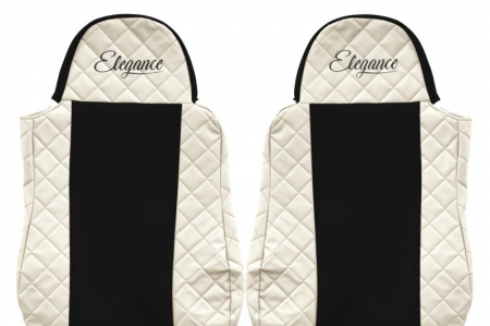 Huse scaun camion Elegance (bej, material eco-piele / velur, serie ELEGANCE) potrivit DAF [2]