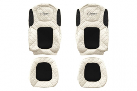 Huse scaune - Huse scaun camion Elegance (bej, material eco-piele / velur, serie ELEGANCE) potrivit FORD F-MAX